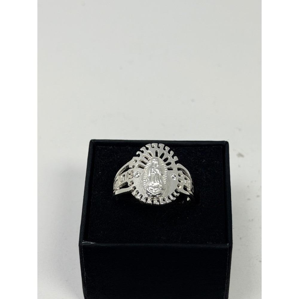 925 Sterling Silver Virgin Mary Ring Our Lady of Guadalupe Size 9 Mexico